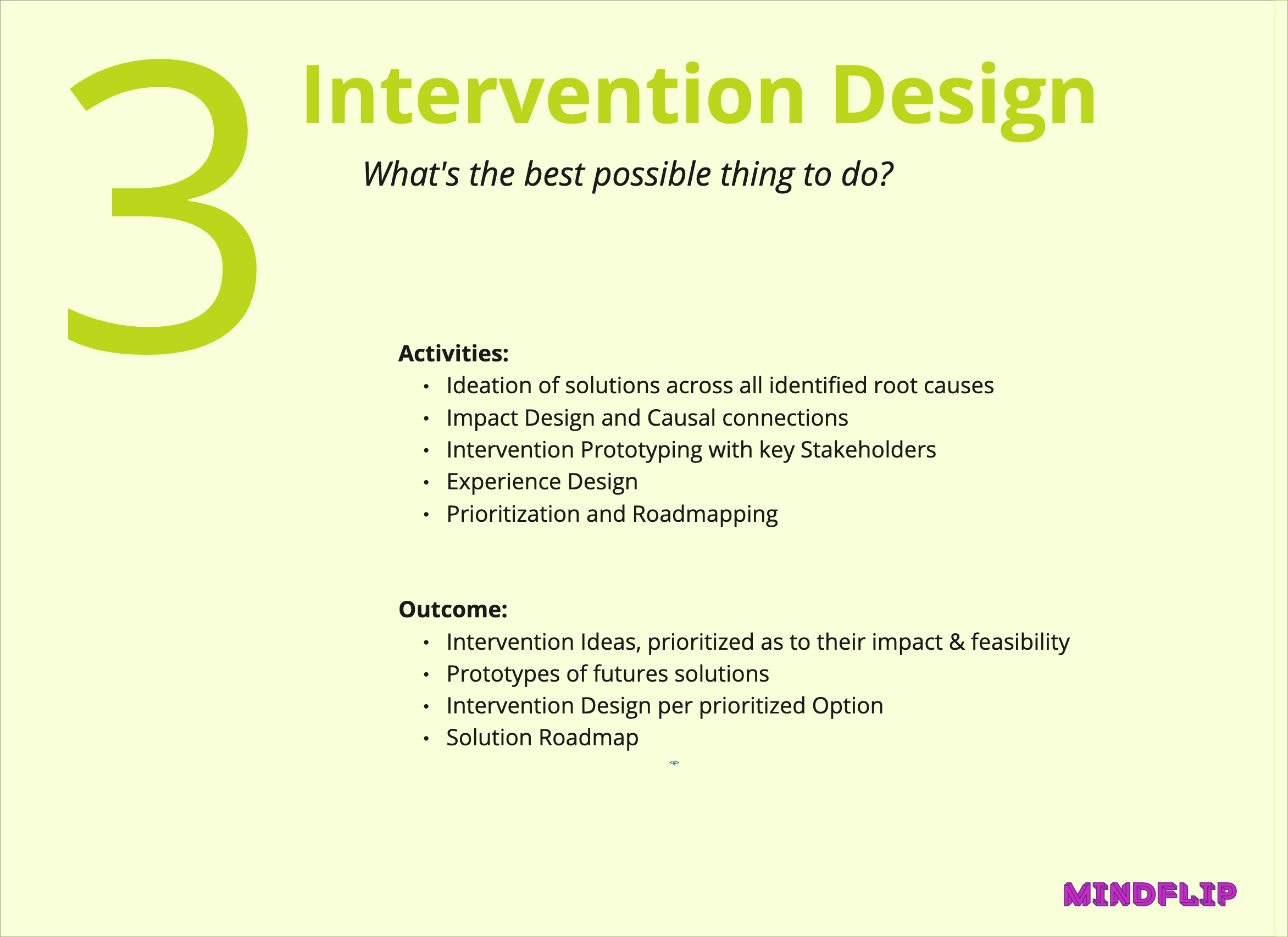 Intervention Design - Approach